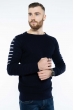 Стильный мужской джемпер  520F1103 чернильный