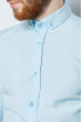 Рубашка мужская однотонная 333F007 голубой