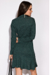 Платье с изящным воланом 120PSS004 темно-зеленый