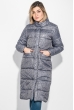 Пальто женское на кнопках, теплое, принт меланж 69PD978 черный асфальт Пальто женское на кнопках, теплое, принт меланж 69PD978 черный асфальт