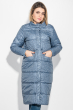 Пальто женское на кнопках, теплое, принт меланж 69PD978 синий асфальт
