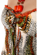Сарафан женский в пол, с принтом  81P0126 оранжевый , леопард