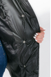 Куртка женская удлиненная, с глубоким капюшоном 69PD811 черный