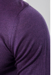 Пуловер мужской с пуговицами по ободку выреза 50PD465 фиолетовый