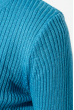 Свитер женский с круглым вырезом 212F058 голубой