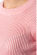 Свитер женский с круглым вырезом 212F058 розовый