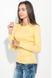 Свитер женский с круглым вырезом 212F058 желтый