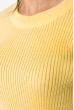 Свитер женский с круглым вырезом 212F058 желтый