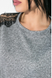 Платье женское с кружевом на плече 70PD5028 серый люрикс