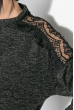 Платье женское с кружевом на плече 70PD5028 черный люрикс