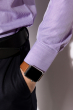Мужская рубашка 120PAR191-4 фиолетово-белый
