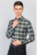 Рубашка с длинным рукавом 371F001 сине-зеленый