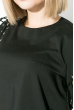 Рубашка женская однотонная с шнуровкой на руке и плече 69PD1034-1 черный