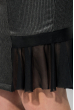 Юбка женская со встаками сетки на подоле 68PD502-1 черно-серый
