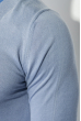 Пуловер мужской с полоской по ободку выреза 50PD301 серо-сиреневый