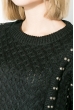 Свитер женский декорированный бусинками 135V002-1 черный