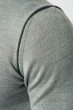 Джемпер мужской тройная полоса по вырезу 50PD479 светло-серый меланж