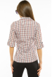 Рубашка женская с рукавами 3/4 11P403 молочно-бордовый
