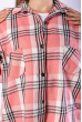 Рубашка женская 632F018-1 розовый / молочный