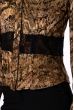 Блуза женская с кружевом 118P173-1 коричнево-черный