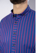 Рубашка в яркую полоску 11P389 сине-красный
