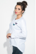 Блузка женская с миниатюрными нашивками 64PD286-2 белый