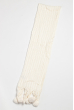 Вязаный однотонный женский шарф 120PROS709 молочный
