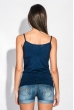 Майка-топ женская однотонная на бретелях 296F010 синий
