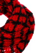 Снуд вязанный, в двухцветную клетку 73PD005 красно-черный