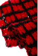 Снуд вязанный, в двухцветную клетку 73PD005 красно-черный
