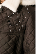 Куртка женская с меховой оборкой 127P001 коричневый