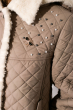 Куртка женская с меховой оборкой 127P001 бежевый