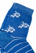 Носки женские с цветочками 120PNS018 голубой / белый