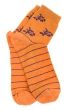Носки женские с цветочками 120PNS018 оранжево-фиолетовый