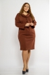 Платье с воротником-хомут 120PO7562 кирпичный