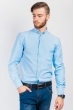Рубашка мужская классика 333F002 васильковый