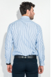 Рубашка мужская принт комбинация горох/полоска 50PD44003 бело-голубой
