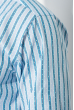 Рубашка мужская принт комбинация горох/полоска 50PD44003 бирюзово-голубой