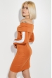 Платье с открытыми плечами 78PD4002 кирпичный