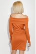 Платье с открытыми плечами 78PD4002 кирпичный