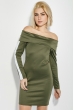 Платье с открытыми плечами 78PD4002 хаки