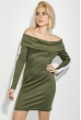 Платье с открытыми плечами 78PD4002 хаки