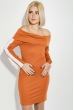 Платье с открытыми плечами 78PD4002 кирпичный