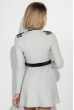 Платье женское люрикс, с нашивками «Листья» 69PD986 серебро