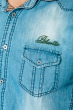 Рубашка мужская джинсовая с коротким рукавом 50P028 голубой
