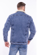 Джинсовая куртка на меху 188P2146 голубой-бежевый