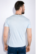 Футболка мужская с принтом на груди 168F069 голубой