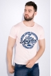 Футболка мужская с принтом на груди 168F069 розовый