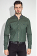 Рубашка мужская воротник в мелкий горошек 50PD0054 зелено-синий
