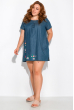 Пляжное платье с принтом 120PFL164105-2 синий